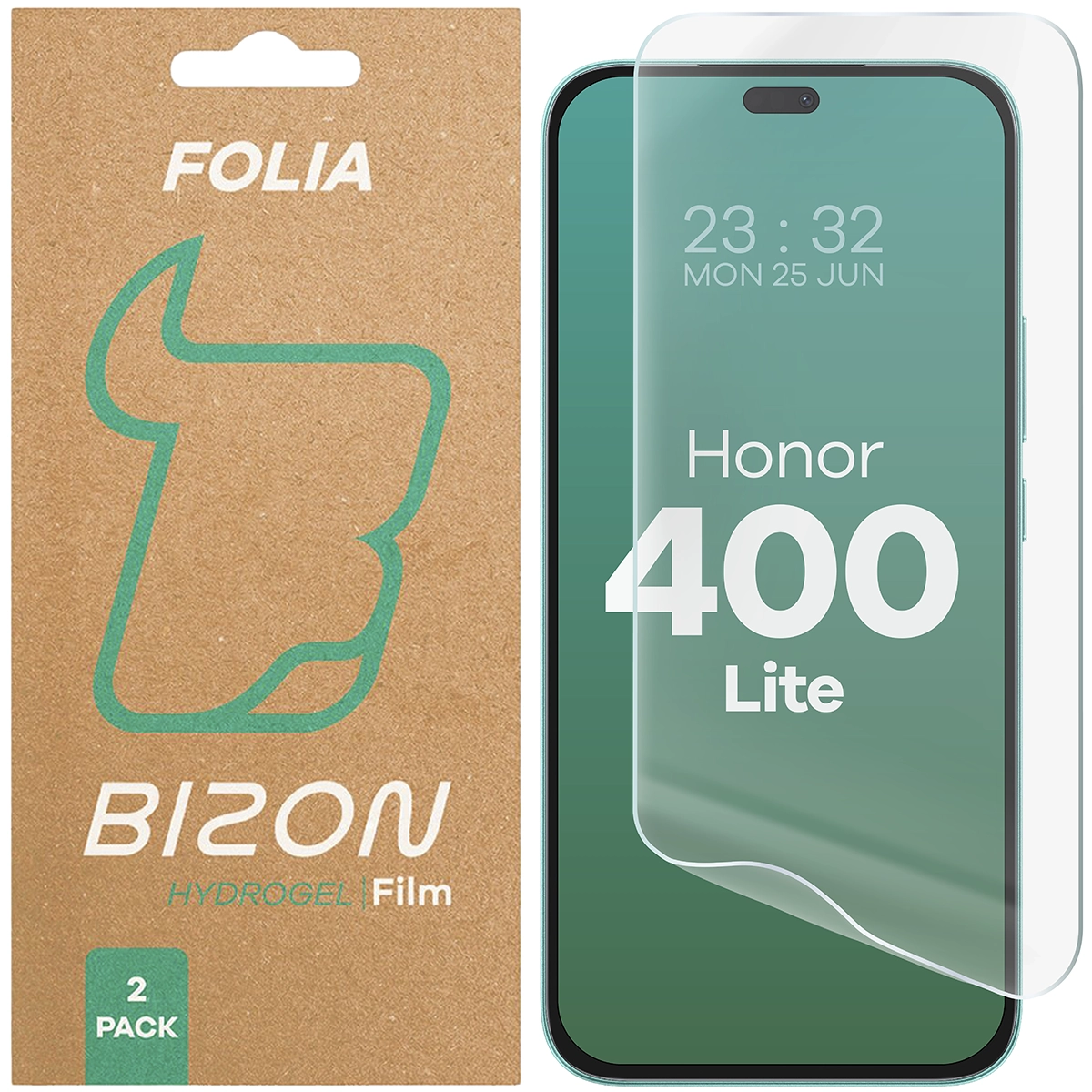 Folia hydrożelowa na ekran Bizon Film Hydrogel Front Duo do Honor 400 Lite 5G, 2 sztuki